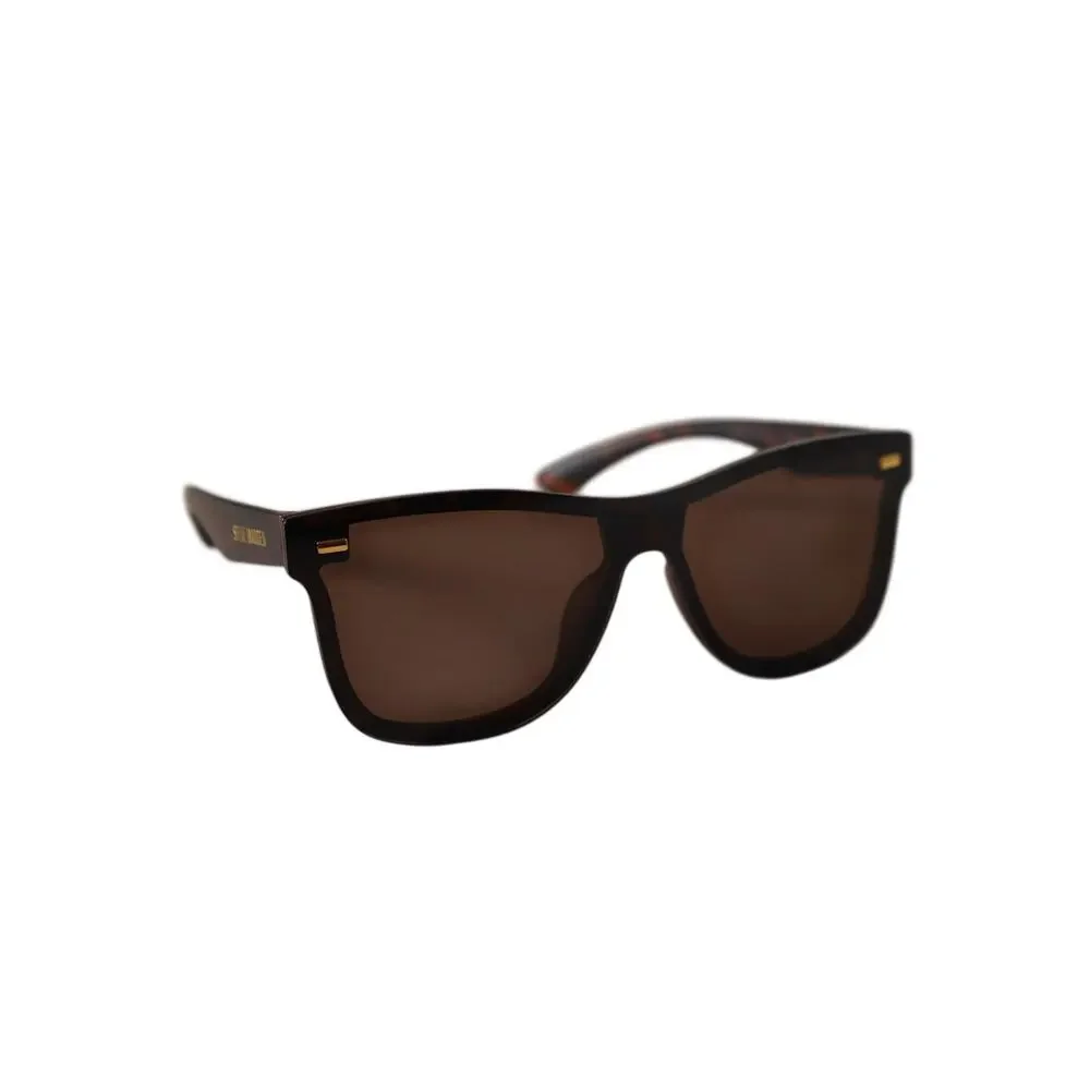 Steve Madden MARLINS Lightweight Shield Sunglasses - Tortoise / Brown - NWT